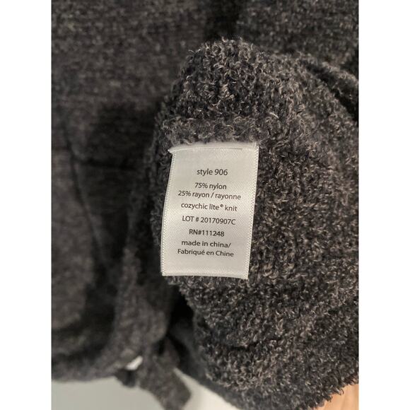 Barefoot Dreams cowl neck sweater women’s size S charcoal gray cozy lounge comfy - Picture 5 of 7